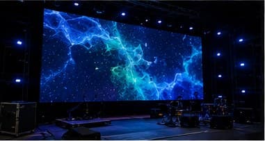 Large-format LED wall installation